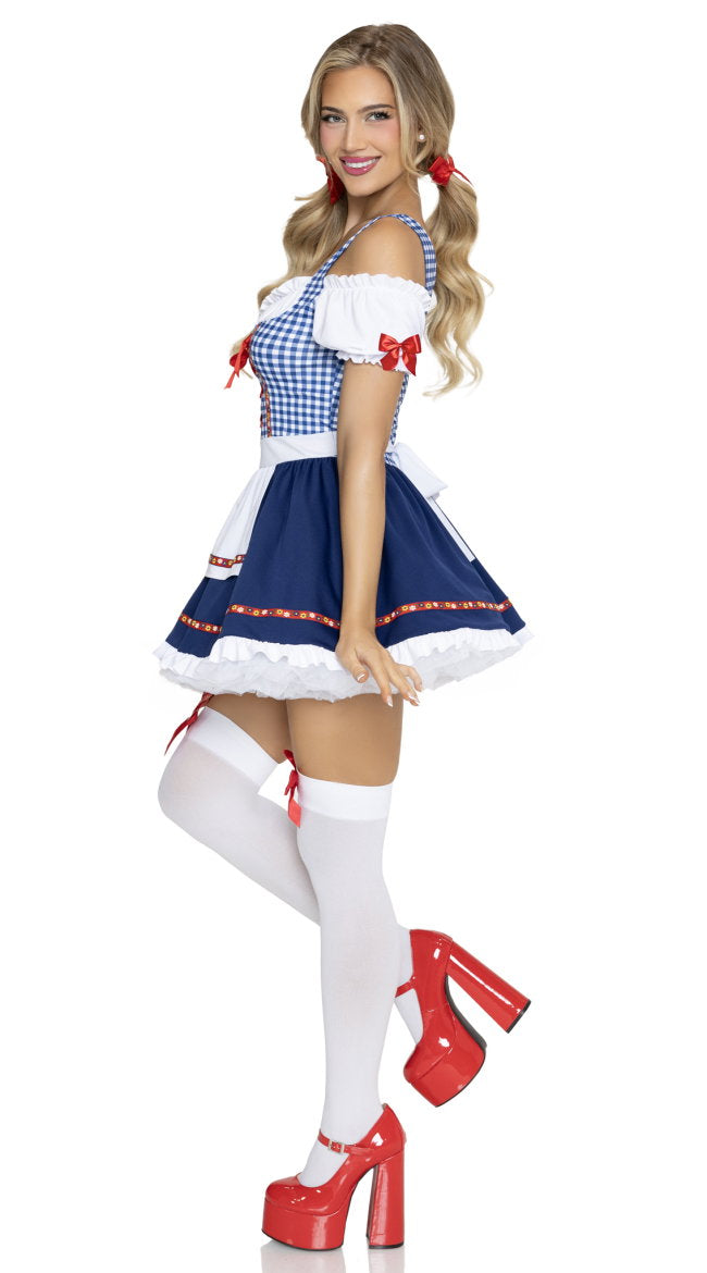 Oktoberfest Cutie Gingham Apron Dress - Image 8