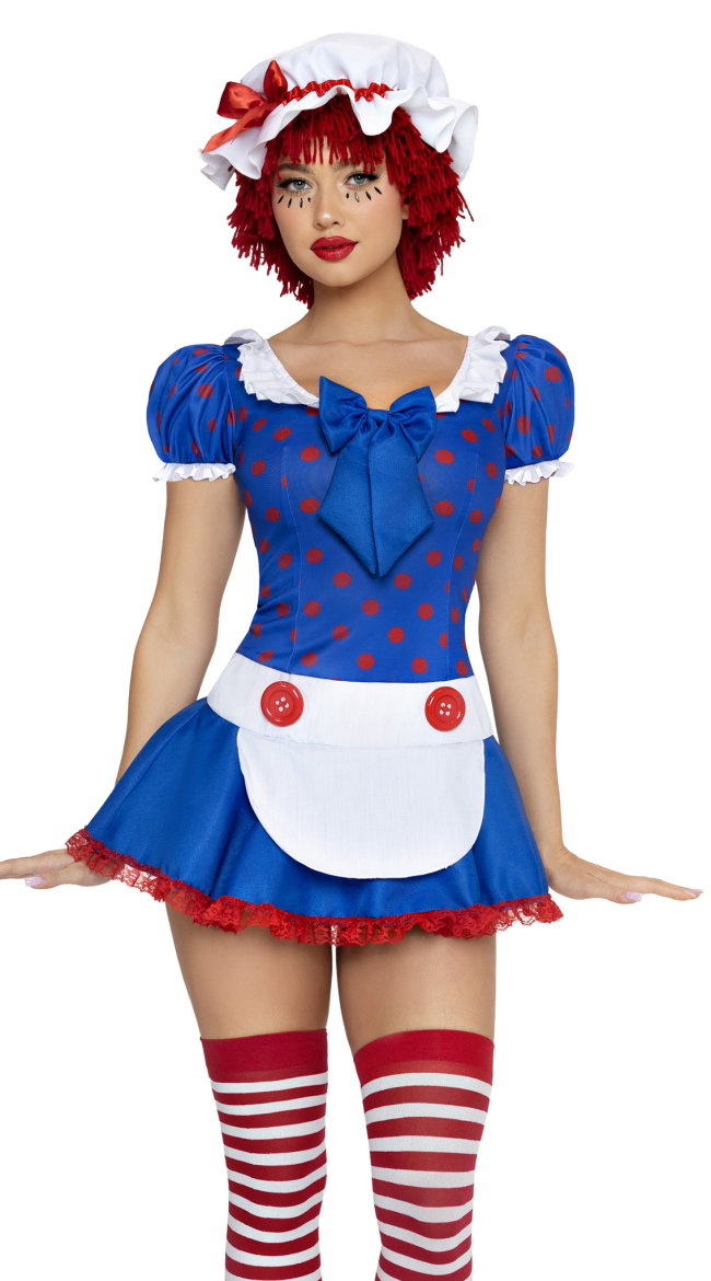 Darling Rag Doll Apron Dress Costume Set - Image 2