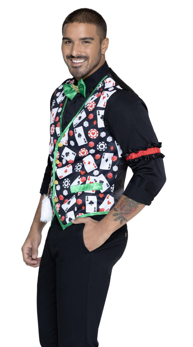 Men's Three Piece Casino High Roller Costume Kit - Image 6