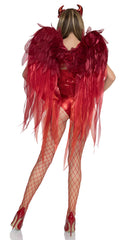 Two Piece Devil Ombre Chiffon Wings And Horn Headband - Image 3