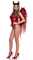 Two Piece Devil Ombre Chiffon Wings And Horn Headband - Image 2