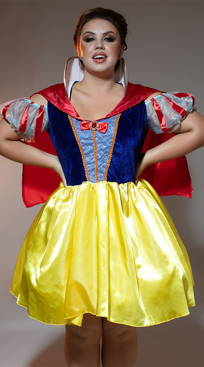 Plus Size Fairy Tale Snow White Costume - Image 3