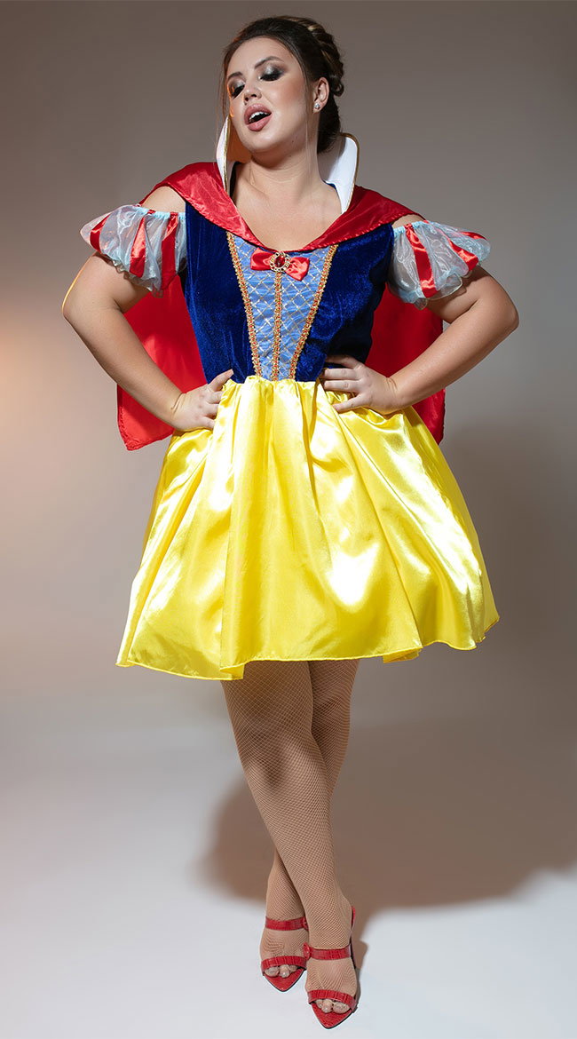 Plus Size Fairy Tale Snow White Costume - Image 5
