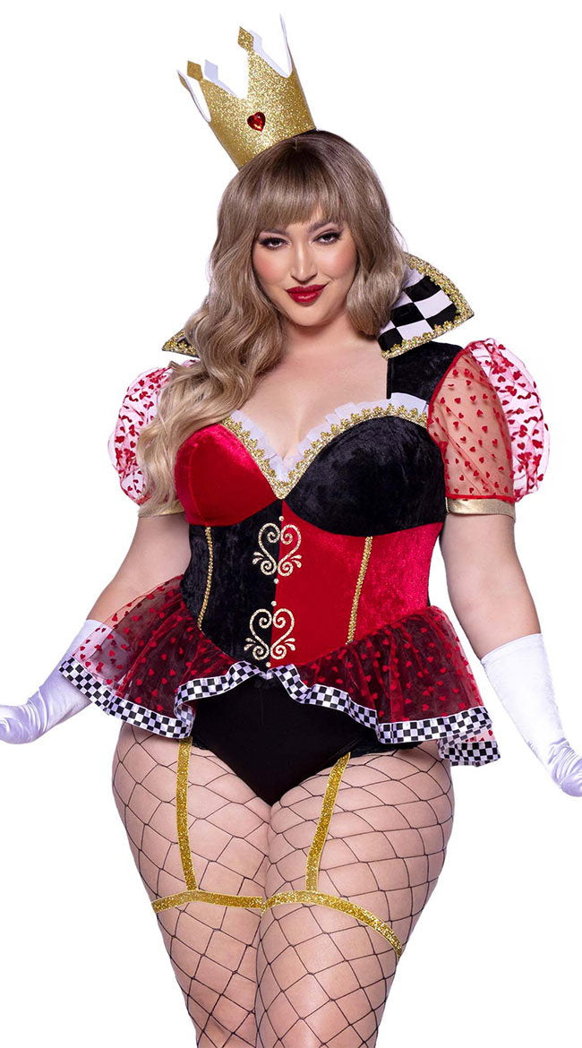 Plus Size Royal Card Queen Costume - Image 1
