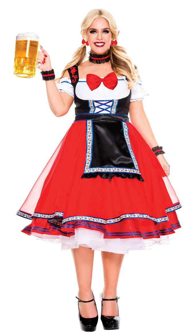 Plus Size Oktoberfest Beer Girl Costume - Image 1