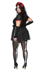 Plus Size Day Of The Dead Costume - Image 2