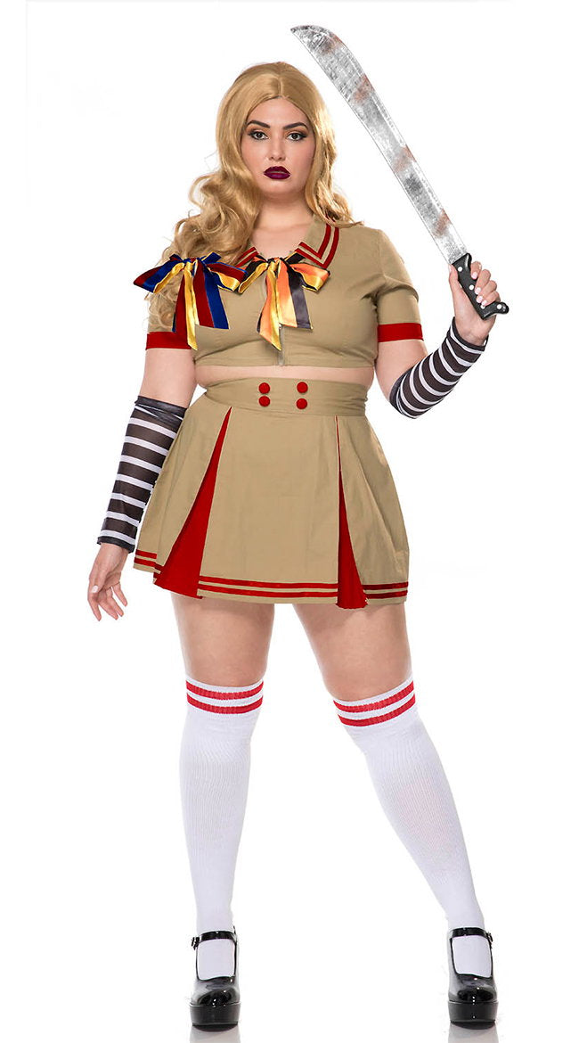Plus Size ROBOTIC DOLL KILLER Costume - Image 5