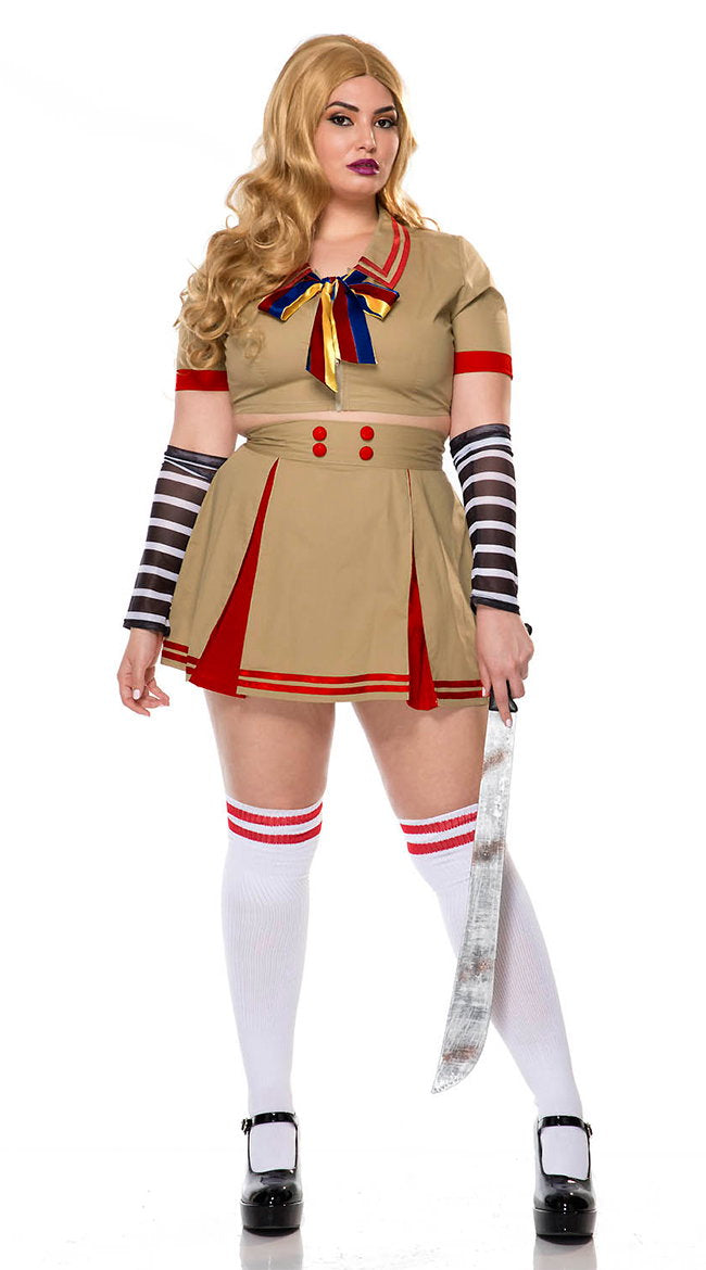 Plus Size ROBOTIC DOLL KILLER Costume - Image 6