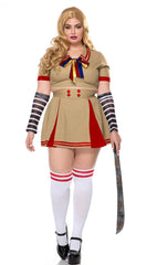 Plus Size ROBOTIC DOLL KILLER Costume - Image 2