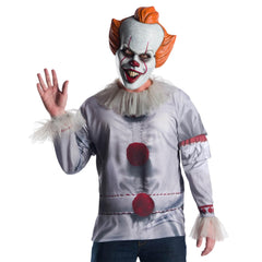 Men's IT Pennywise Costume Top and Mask Set - 2017 Movie