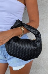 Rylie Black Pu Shoulder Bag