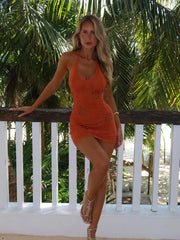 Iggy Mini Dress Rust Orange