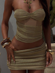 Maliyah Corset Top Gold