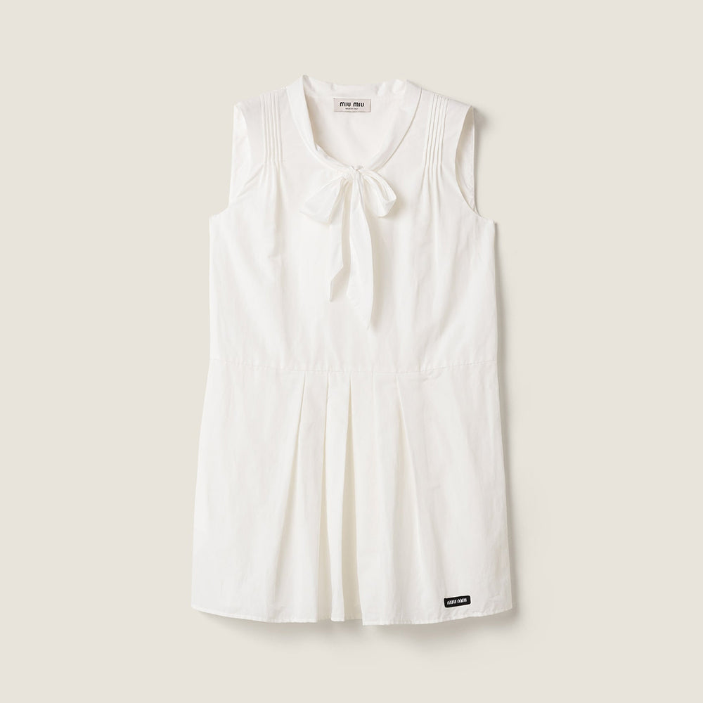 MiuMiu Slubbed Poplin Dress #386044