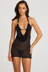 Halterneck Mini Dress In Black