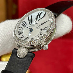 NIGO Breguet Reine De Naples Automatic Mechanical Movement Women's Watch Diamond Black Strap Luxury Watches  #nigo71337