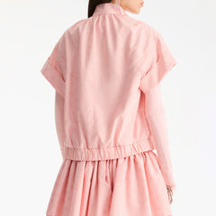 CHANEL Jacket Silk Taffeta Light Pink #386909