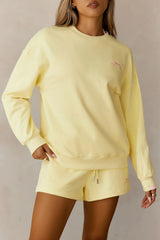Base Round Neck Miami Sweatshirt Lemon