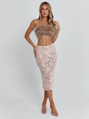 Merida Midi Skirt Light Pink