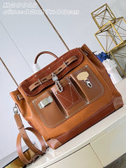 Louis Vuitton Steamer 40 Workwear Handbags Ostrich Skin Pharrell Williams Men's  Stylish Brown Shoulder Bag Bags #84298A