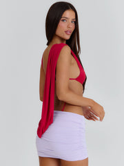 Kacey Mini Dress Red Lilac