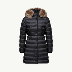 Moncler Hirmafur Hooded Shearling Long Down Jacket #297457