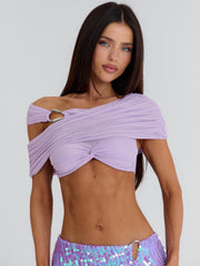 Rosalee Crop Top Purple