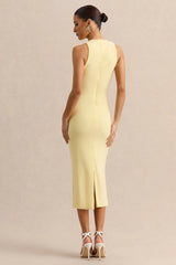 Mirana | Lemon Halter-Neck Midi-Dress