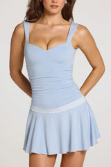 Modal Mini Dress In Light Blue