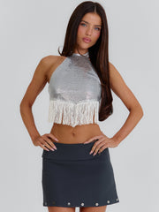 Tondra Mini Skirt Grey