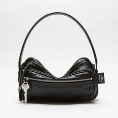 Acne Studios Women's Camero Party Shoulder Bag Logo Charm Small Cowhide Vintage Camera Bag Handbag Bags C10240-900 #81321