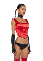 Night Gallery Tank Corset Top - Red
