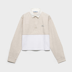 PRADA Ecru white Chambray And Jersey Polo Shirt Shorts #386723
