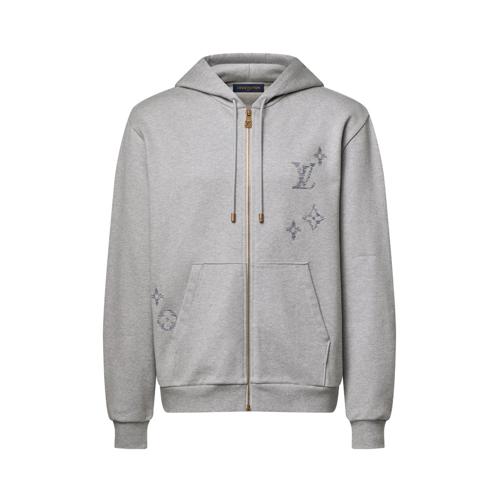 LOUIS VUITTON Embroidered Signature Zipped Hoodie and Shorts #387154