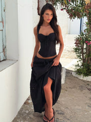 Lauro Maxi Skirt Black