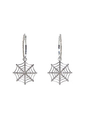 Web Of Glitz Hoop Earrings
