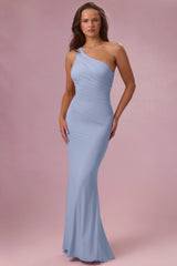 Jersey Bridesmaid Dress In Sky Blue
