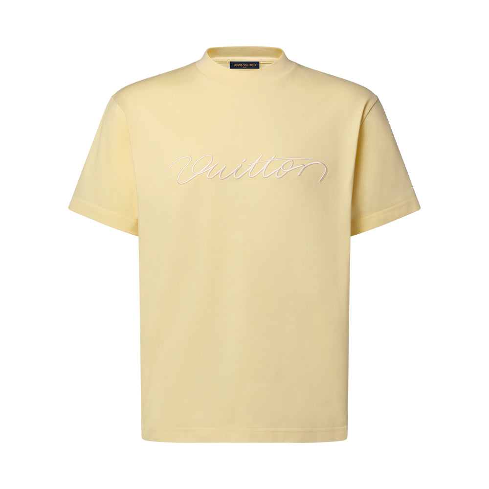 LOUIS VUITTON Embroidered Signature Short-Sleeved T-Shirt #387512
