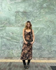 Chrome Hearts All Over Cross Mesh Lace Slip Dress #386104