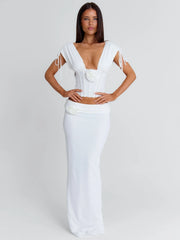 Zurai Maxi Skirt White