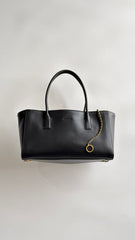 Chanel Cerf Tote Bag Women's Long Black Leather Clutch Elegant Evening & Casual Crossbody Bag  #82721A