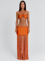 Angeline Crop Top Orange