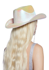 Gleam And Glow Cowboy Hat - White