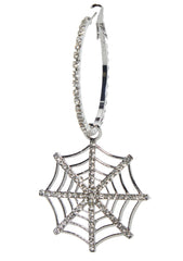 Web Of Glitz Hoop Earrings