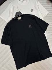 Hermès H Cheval T-shirt With Leather Detail #386184
