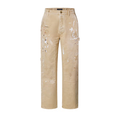 LOUIS VUITTON Embellished Denim Carpenter Pants #386539