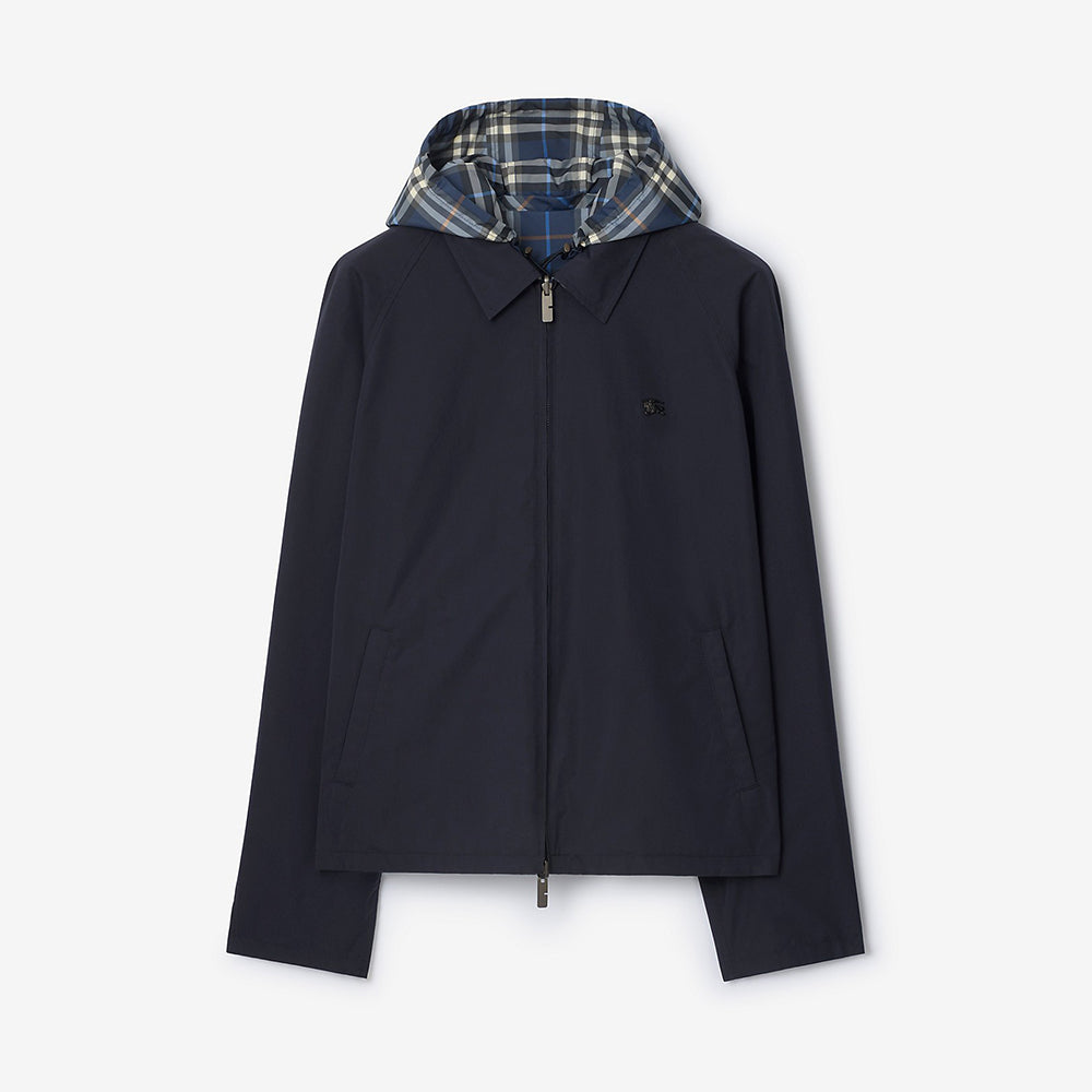 Burberry Reversible Check Cotton Jacket in Silhouette Blue #387490