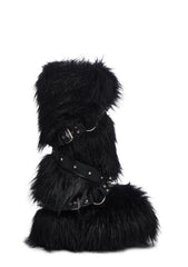 Wild Instincts Faux Fur Boots - Black
