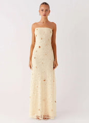 Orelli Shell Sequin Knit Maxi Dress - Ivory