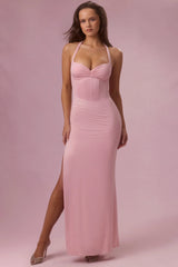 Jersey Corset Bridesmaid Dress In Blush